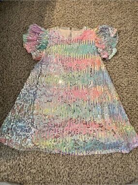 Next Pastel Sequin Dress in Rainbow Colors